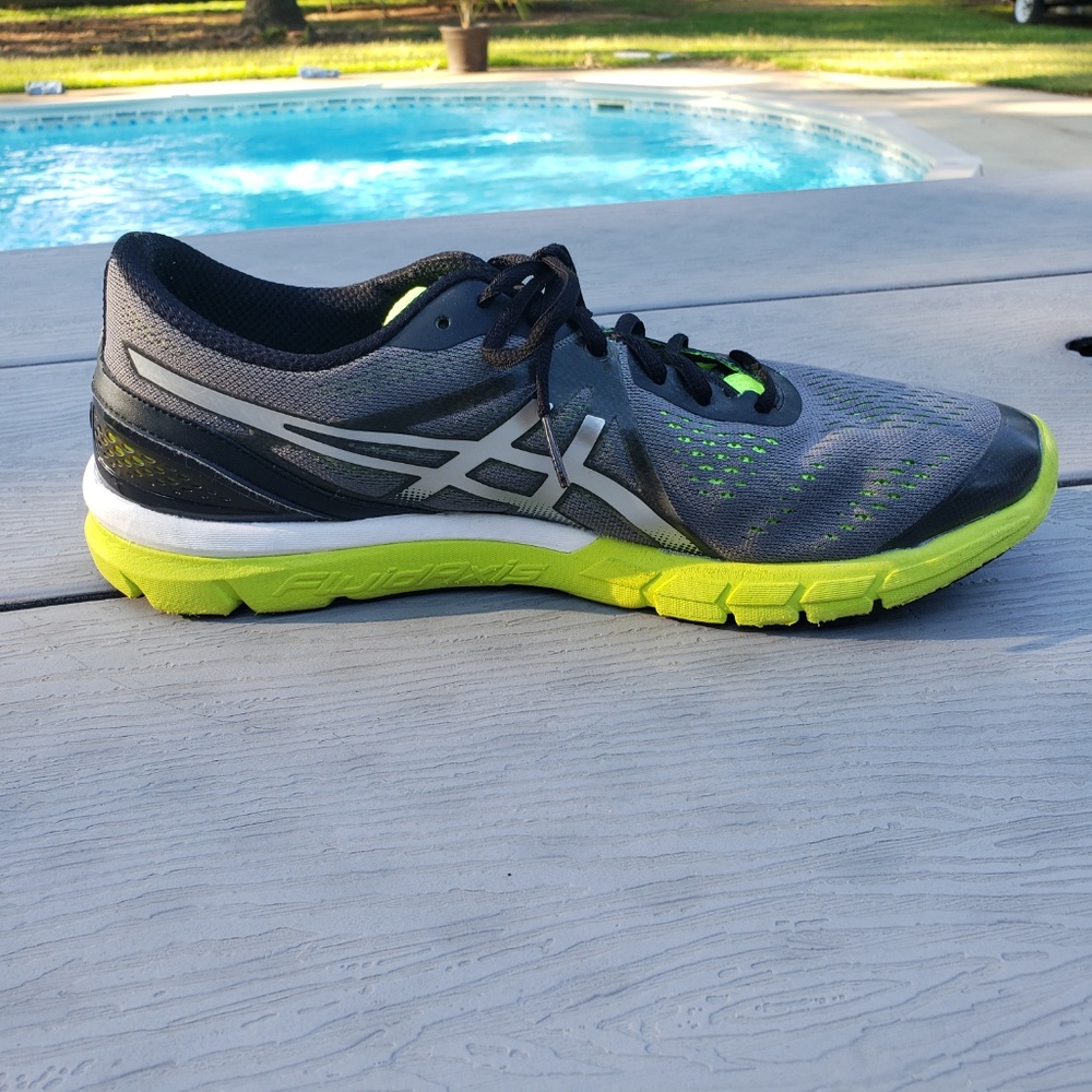 ASICS Mens Excel 33 Neon Green Running Shoes - Picture 3 of 8